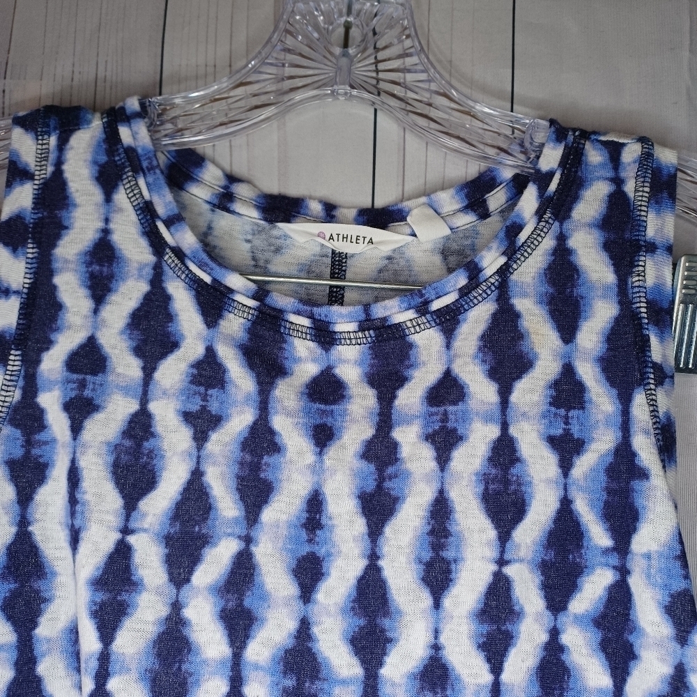 Athleta Blue and White Sleeveless Top - Picture 4 of 12
